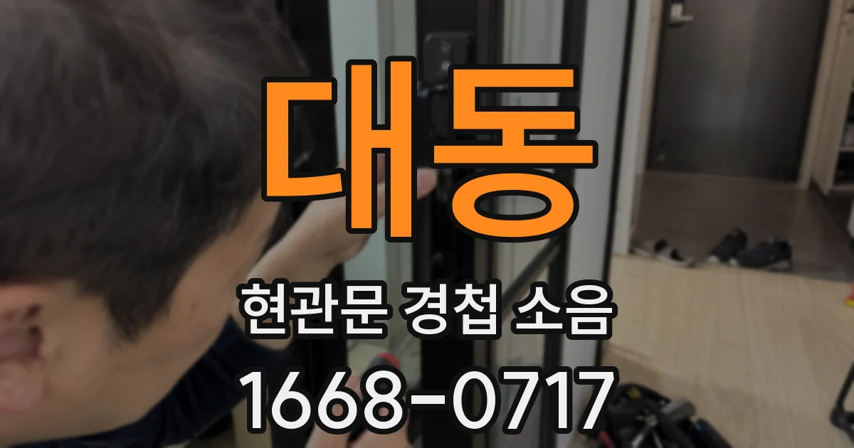 대동 현관문 경첩 소음