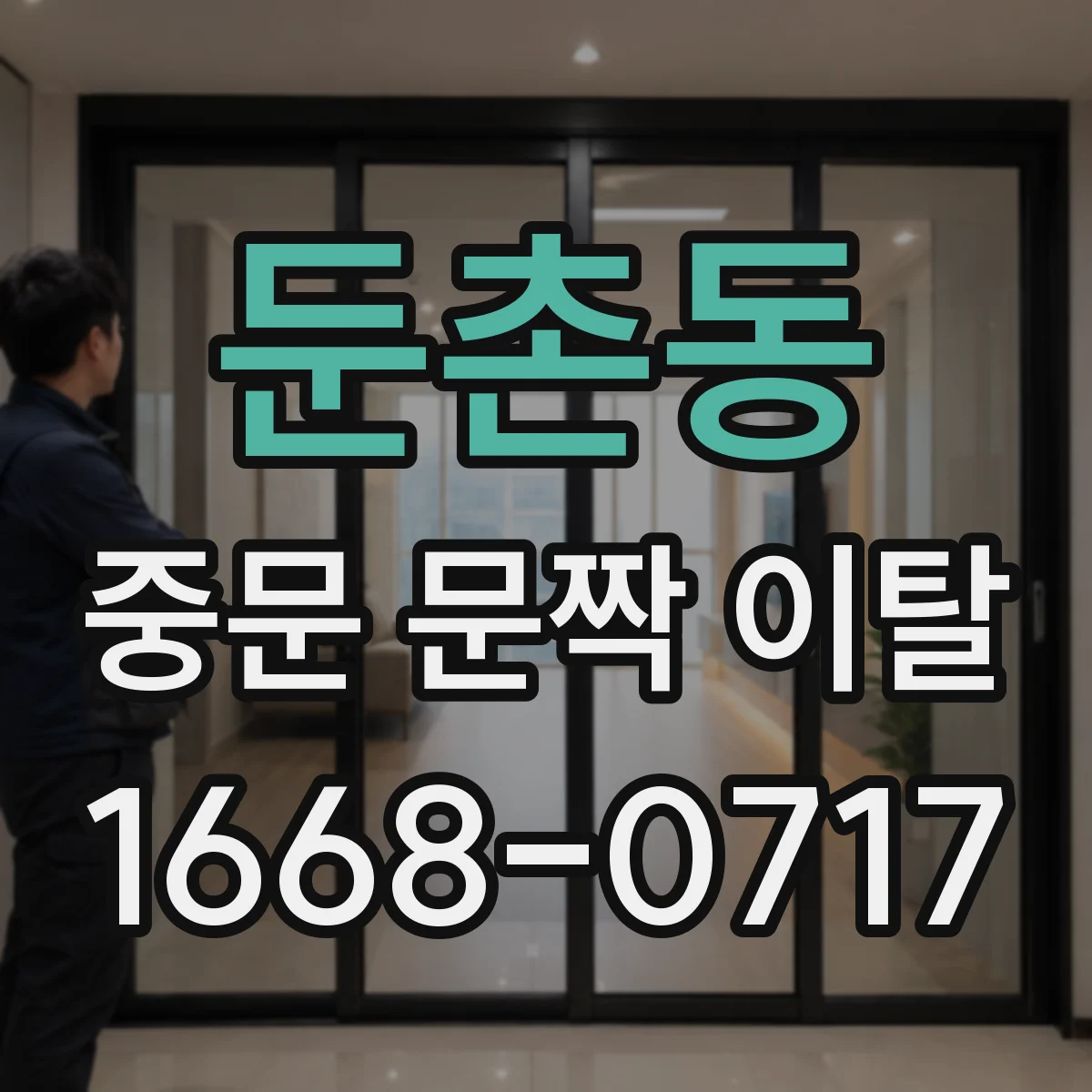 둔촌동 중문 문짝 이탈