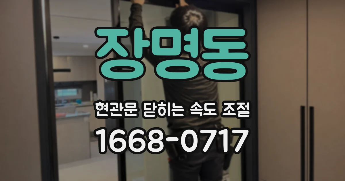 장명동 현관문 닫히는 속도 조절