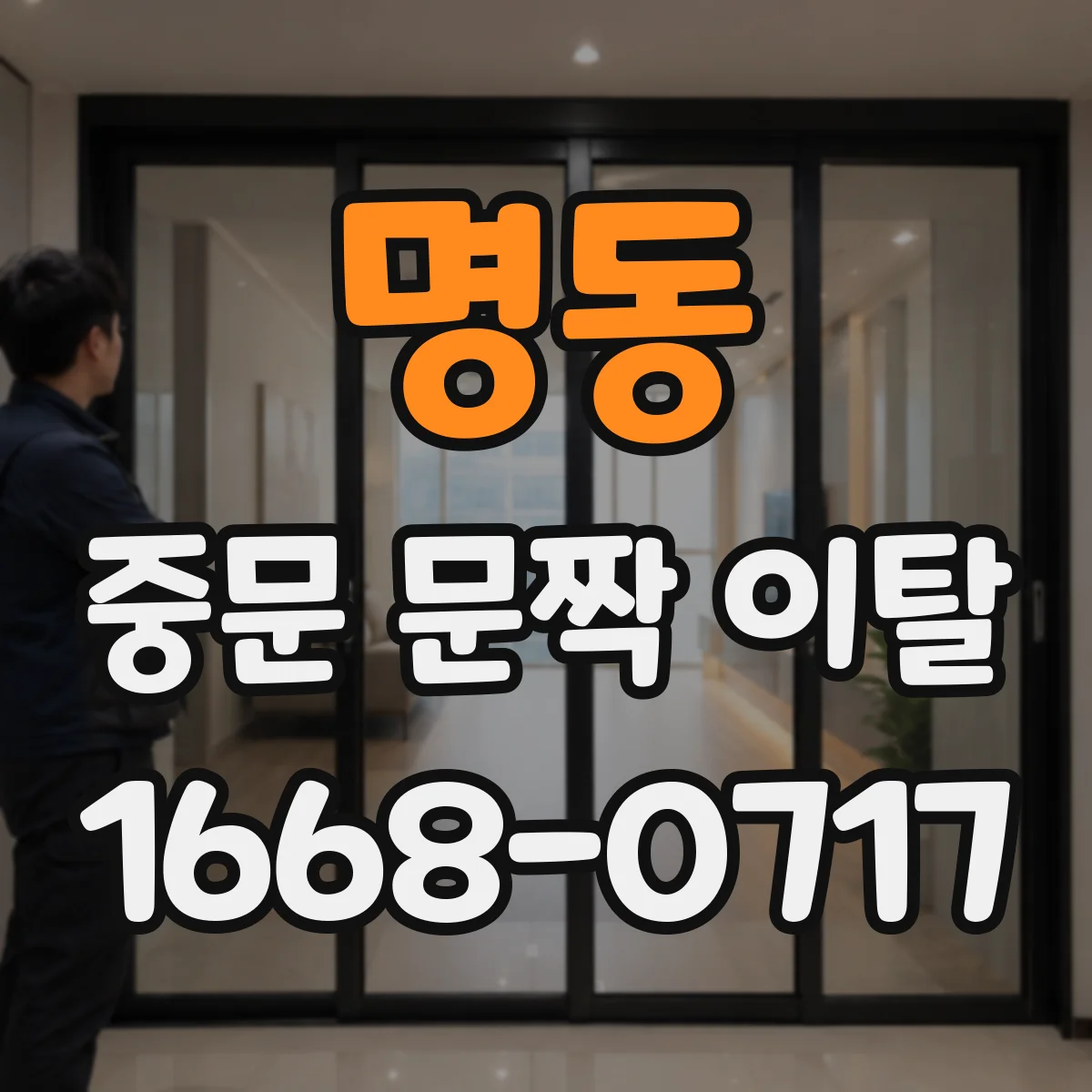 명동 중문 문짝 이탈