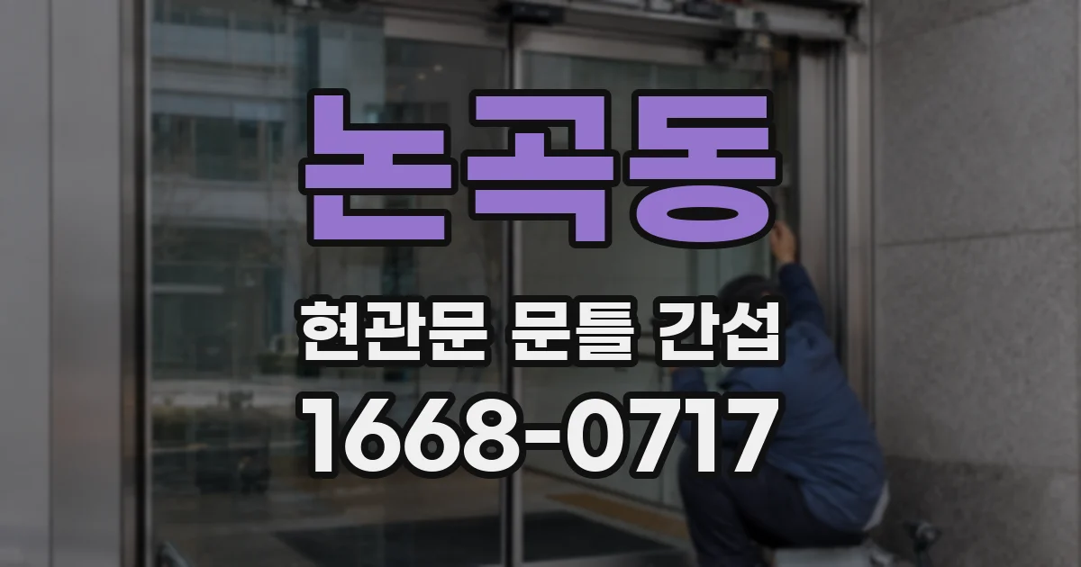 논곡동 현관문 문틀 간섭