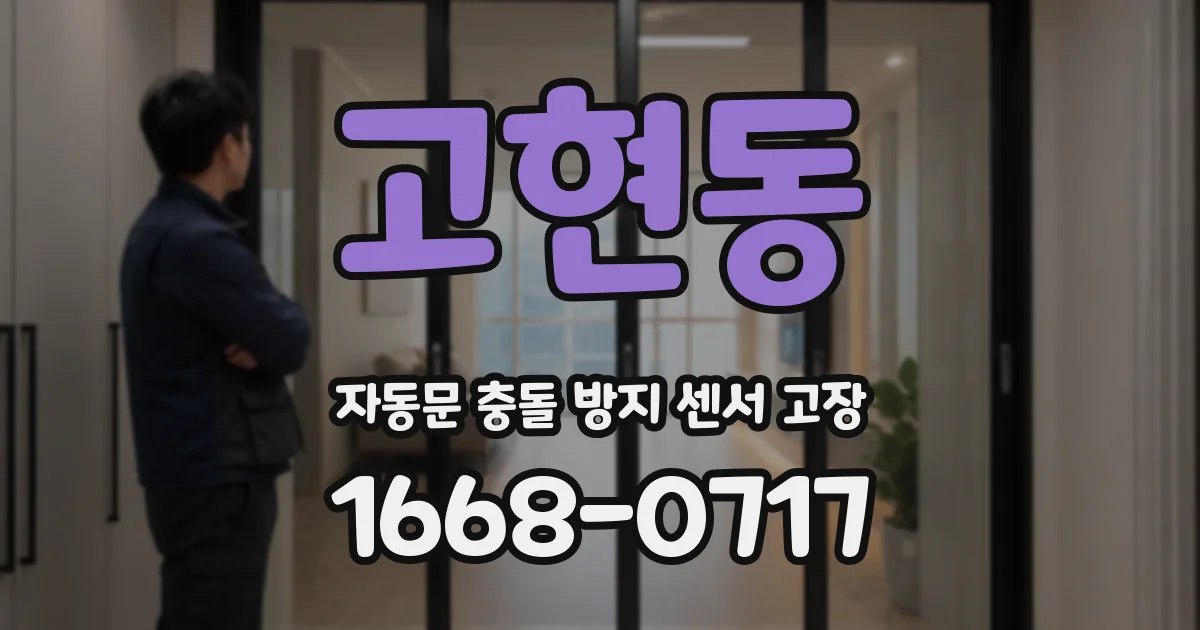고현동 자동문 충돌 방지 센서 고장