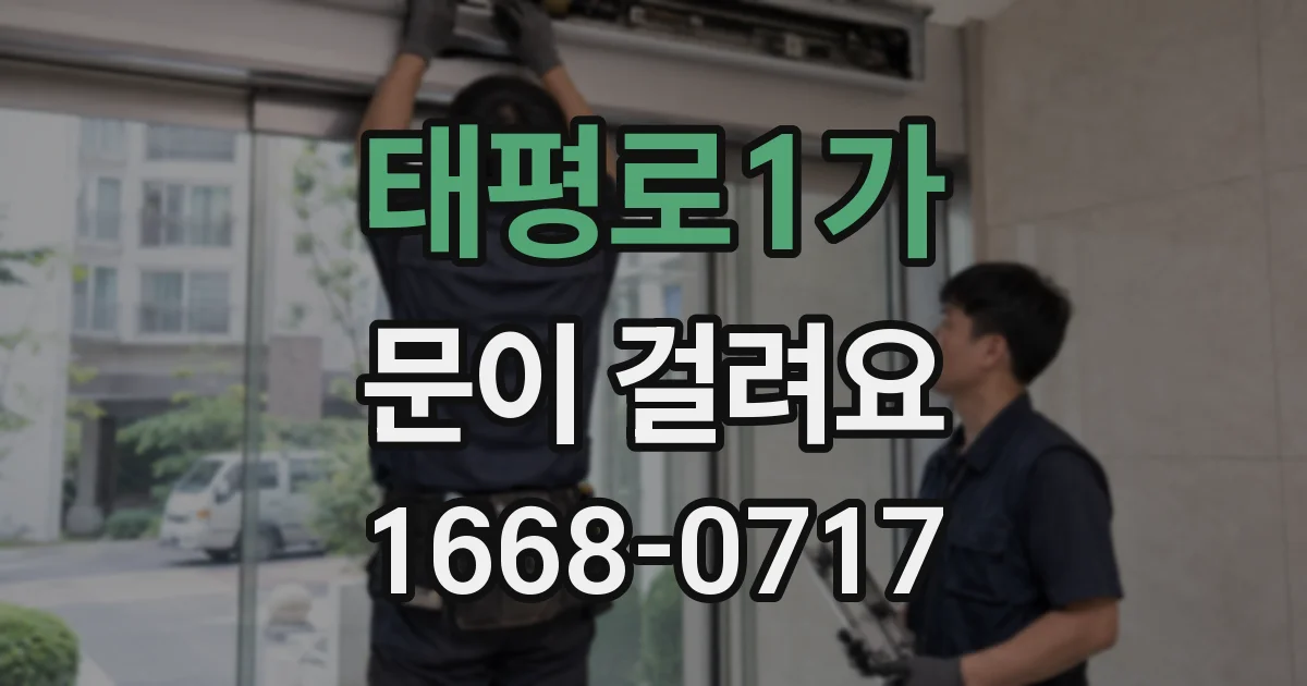 태평로1가 문이 걸려요