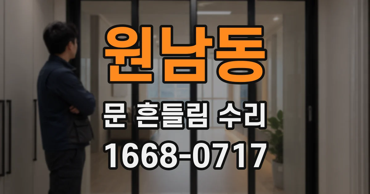 원남동 문 흔들림 수리