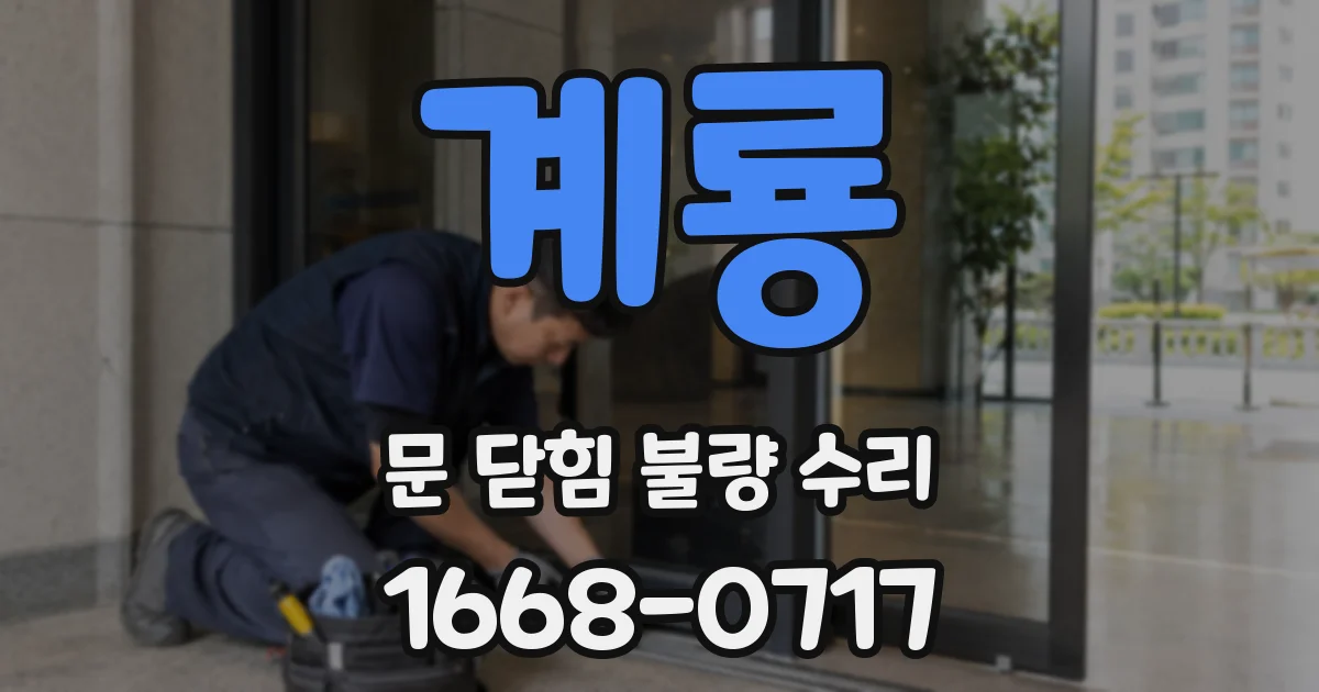 계룡 문 닫힘 불량 수리