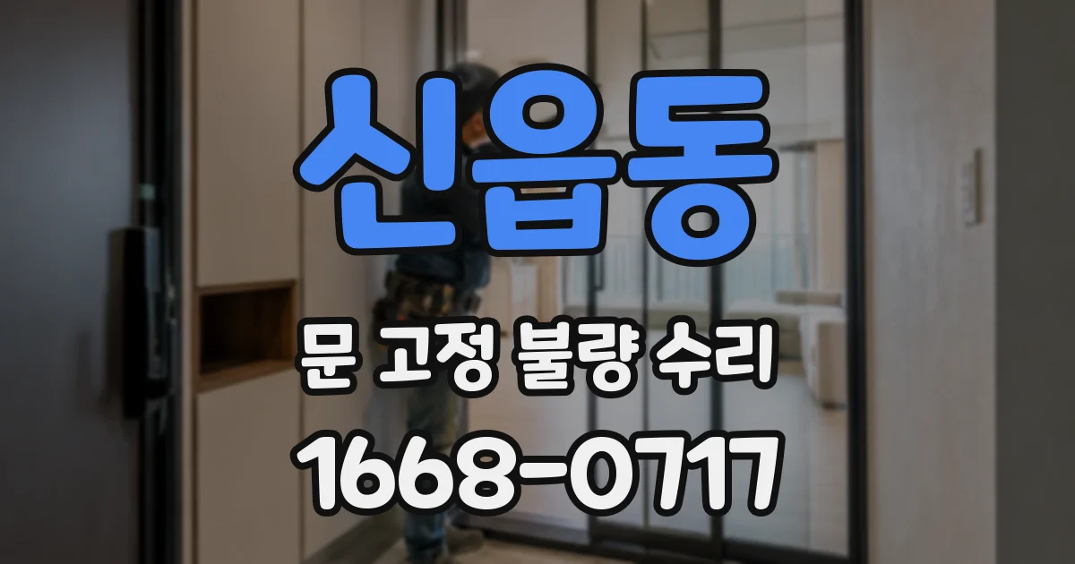 신읍동 문 고정 불량 수리