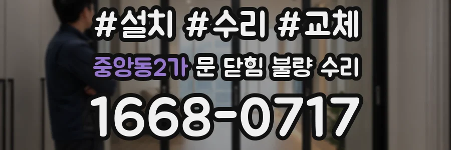 중앙동2가 문 닫힘 불량 수리