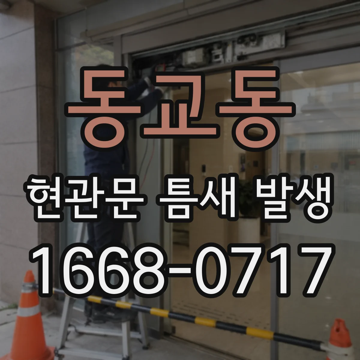 동교동 현관문 틈새 발생