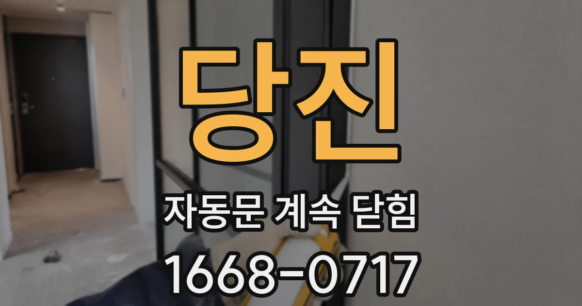 당진 자동문 계속 닫힘