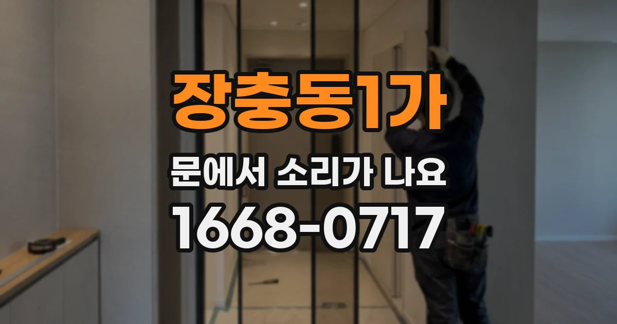 장충동1가 문에서 소리가 나요