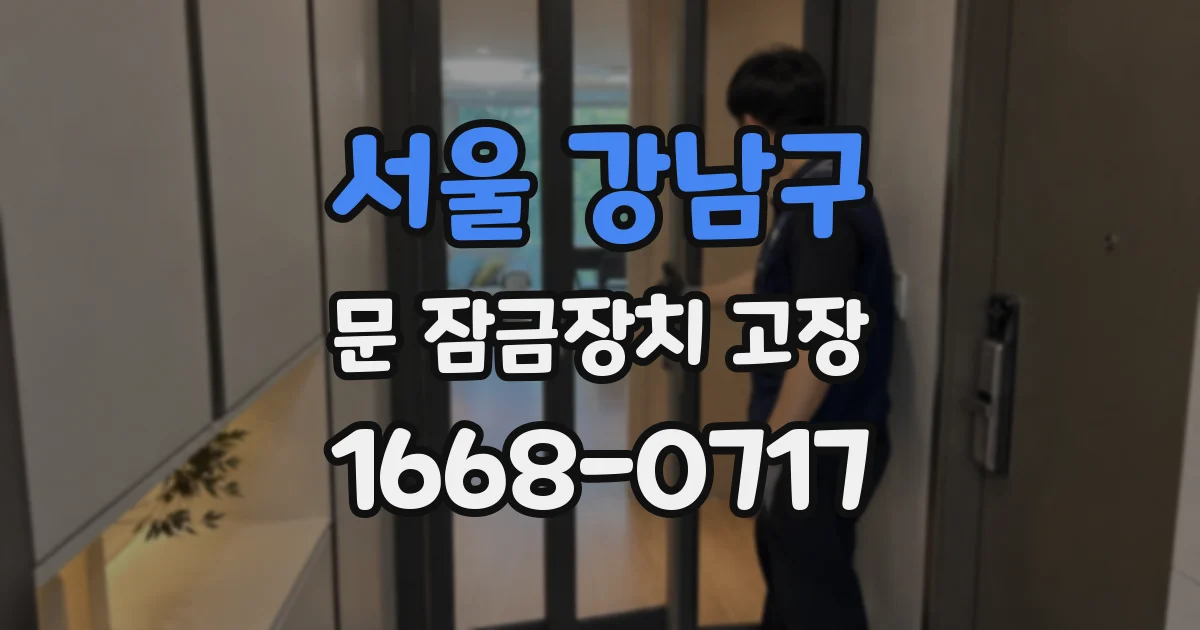서울 강남구 문 잠금장치 고장