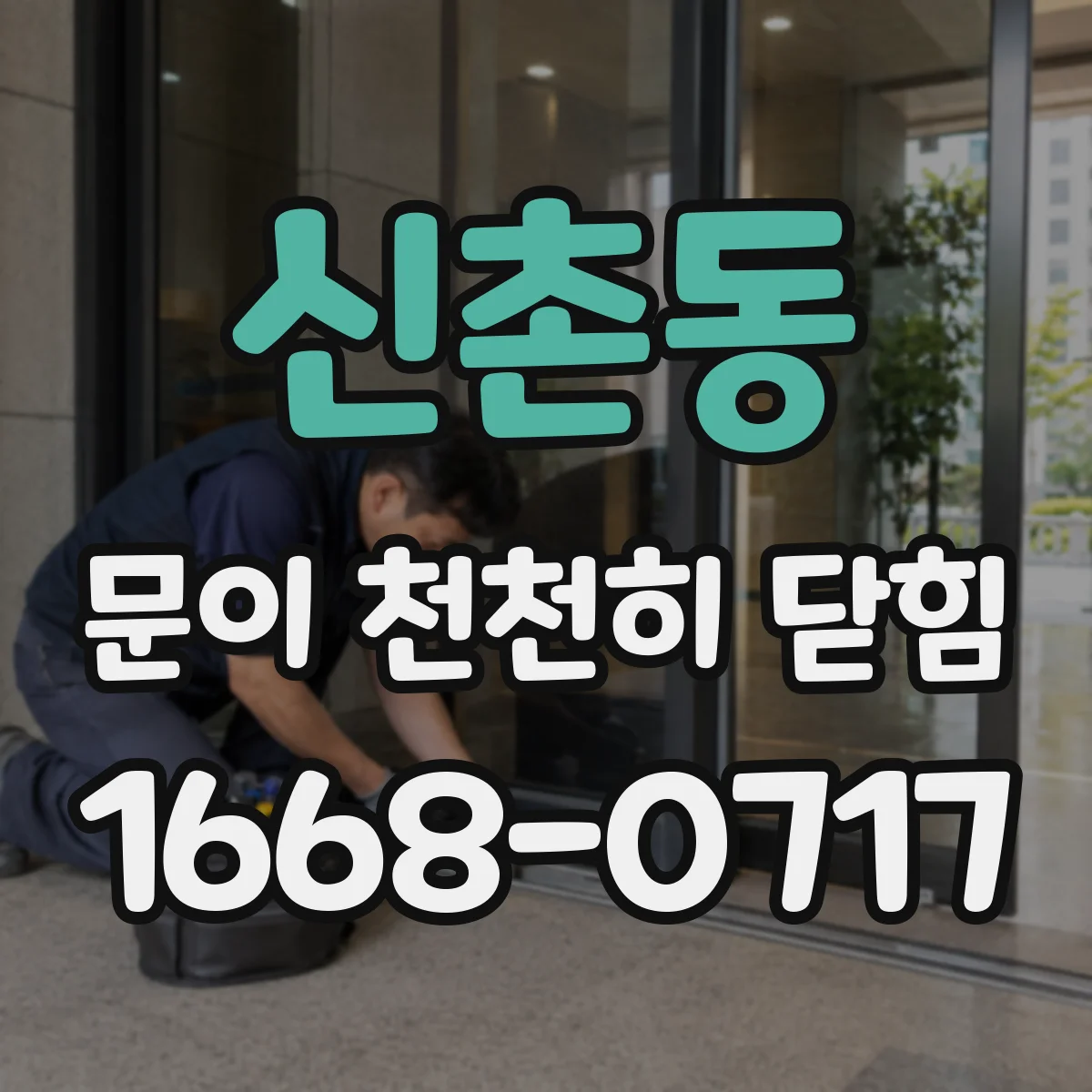 신촌동 문이 천천히 닫힘