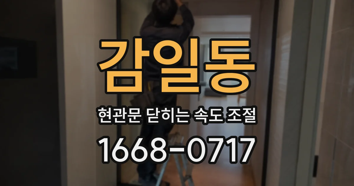감일동 현관문 닫히는 속도 조절