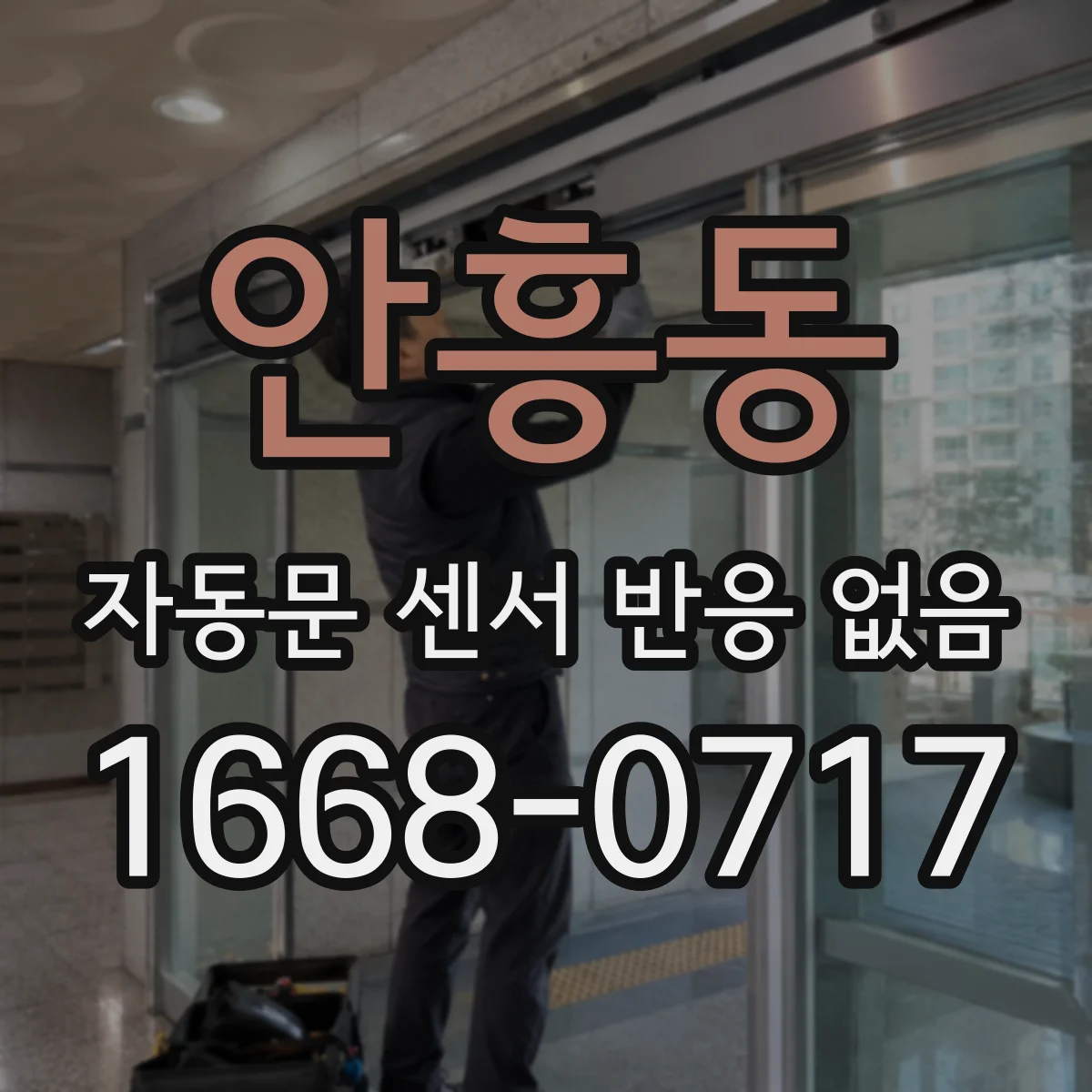 안흥동 자동문 센서 반응 없음