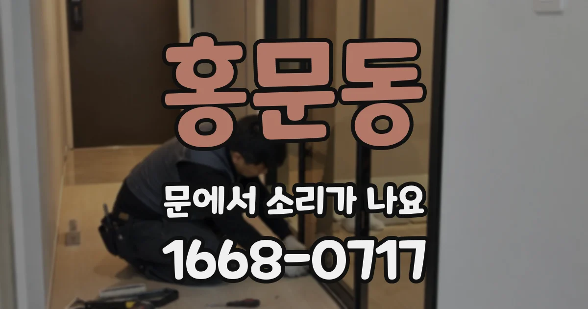 홍문동 문에서 소리가 나요