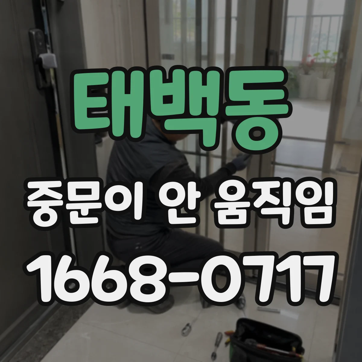 태백동 중문이 안 움직임