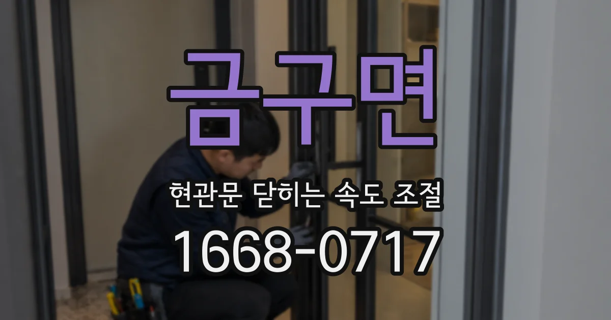 금구면 현관문 닫히는 속도 조절