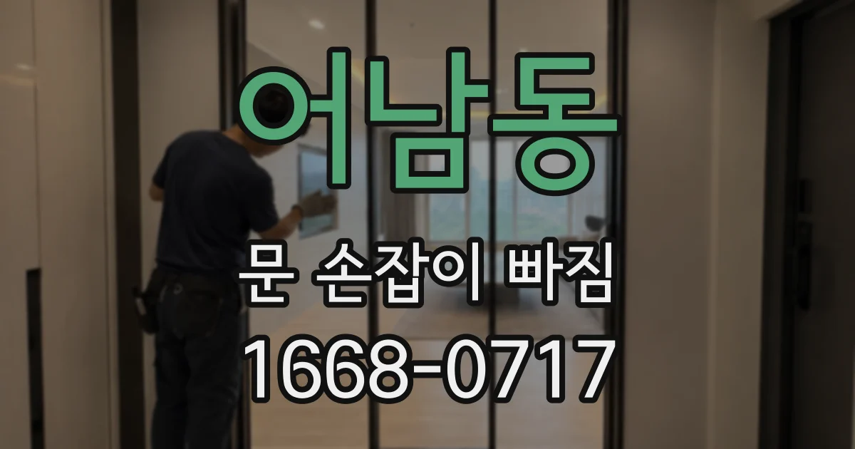 어남동 문 손잡이 빠짐