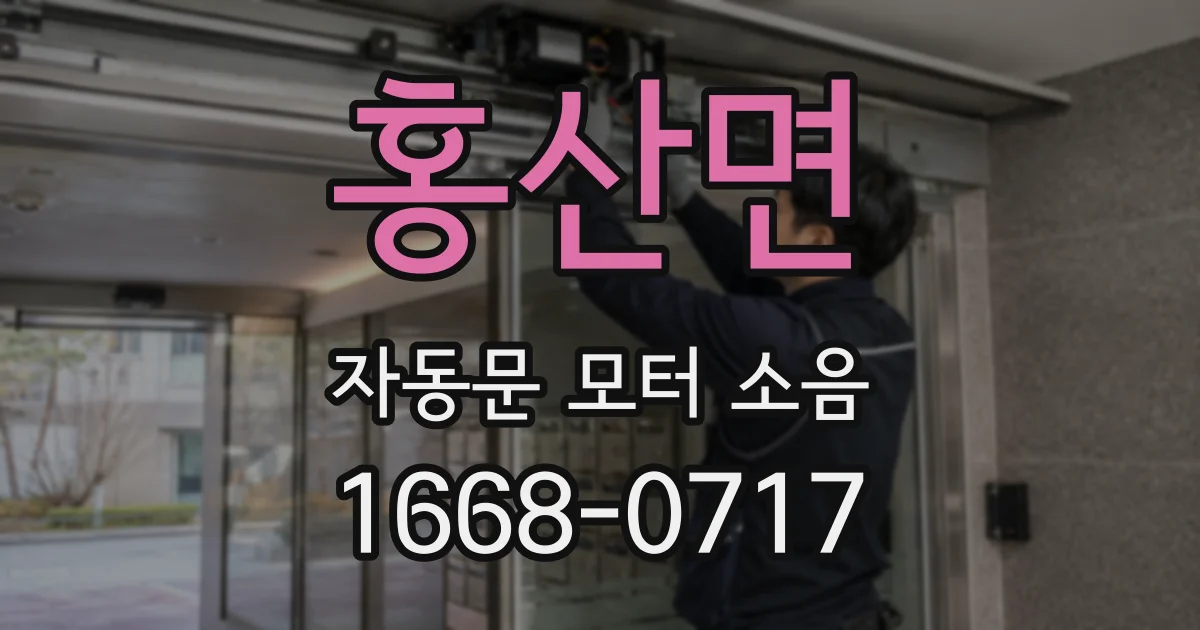 홍산면 자동문 모터 소음