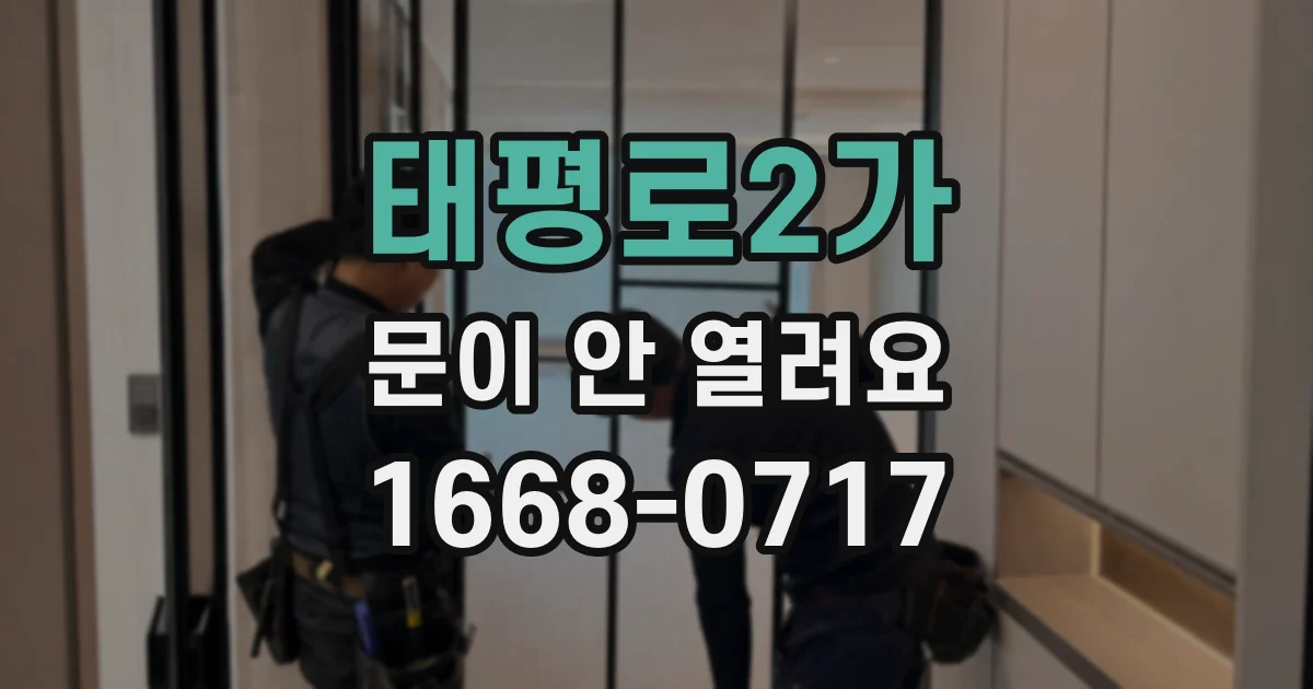 태평로2가 문이 안 열려요