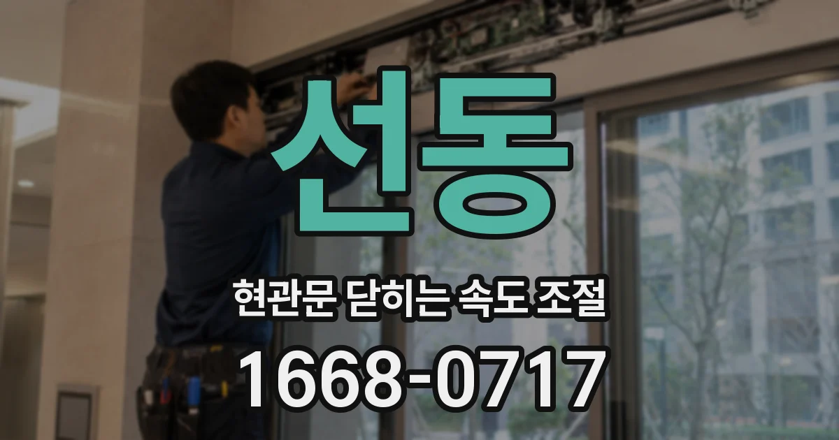 선동 현관문 닫히는 속도 조절