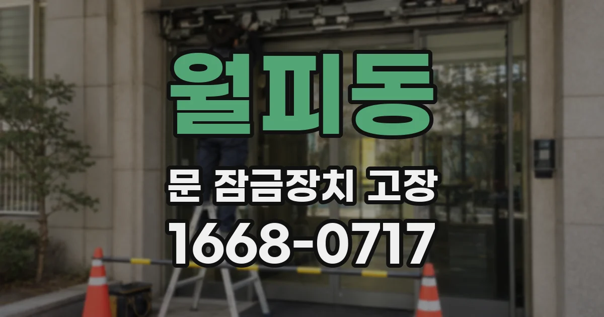월피동 문 잠금장치 고장