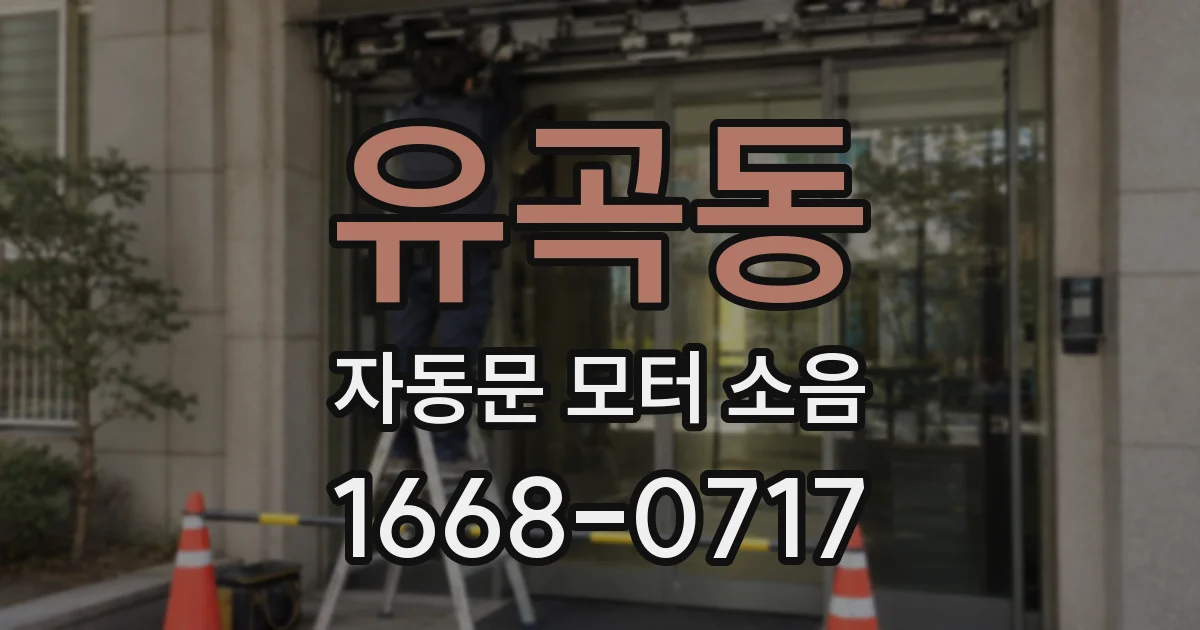 유곡동 자동문 모터 소음