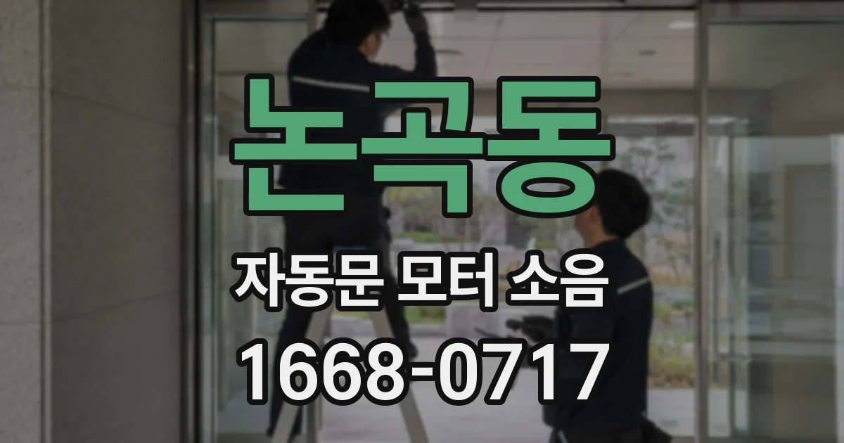 논곡동 자동문 모터 소음