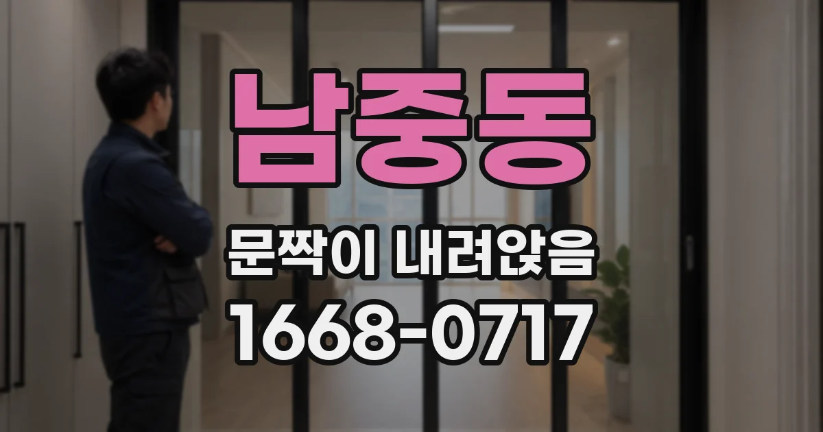 남중동 문짝이 내려앉음