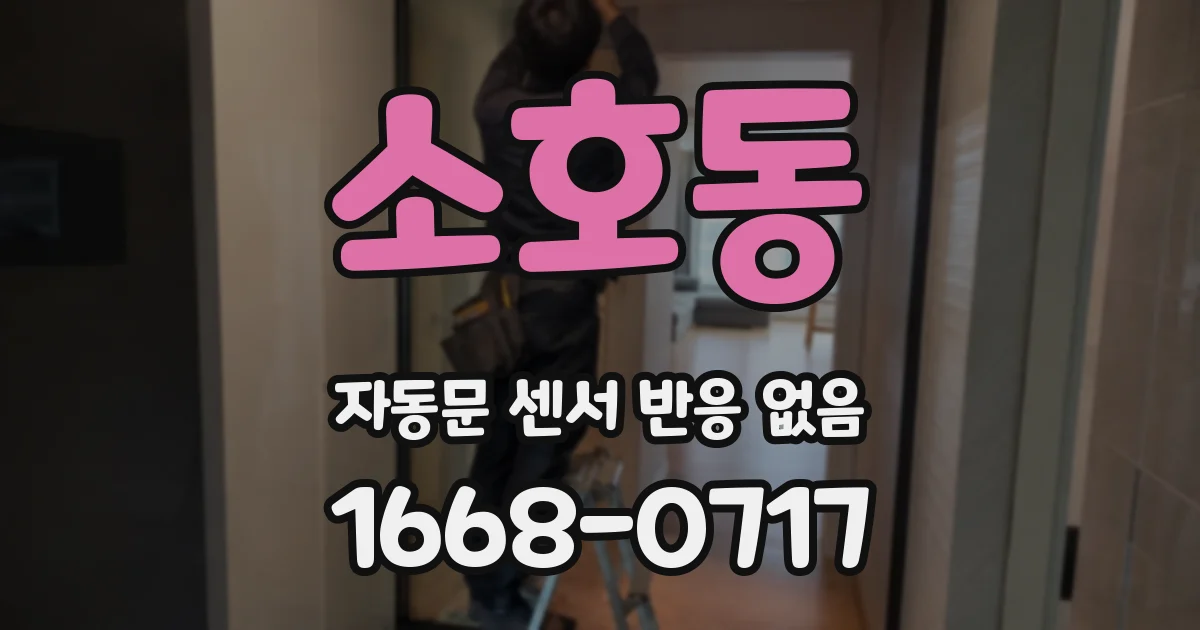 소호동 자동문 센서 반응 없음