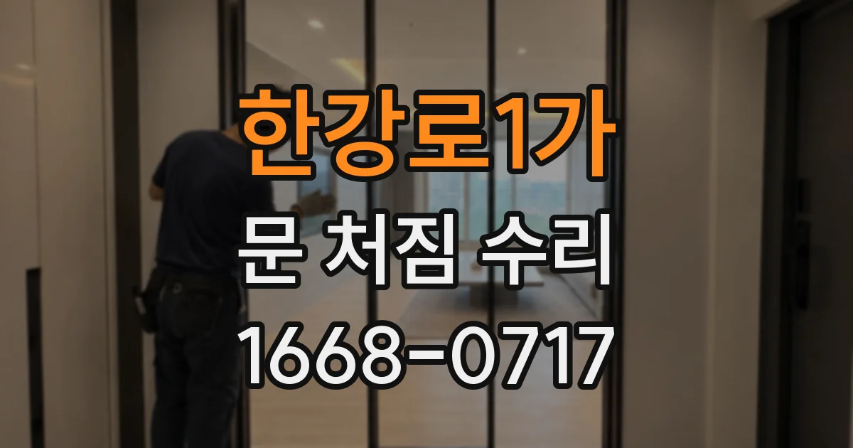 한강로1가 문 처짐 수리