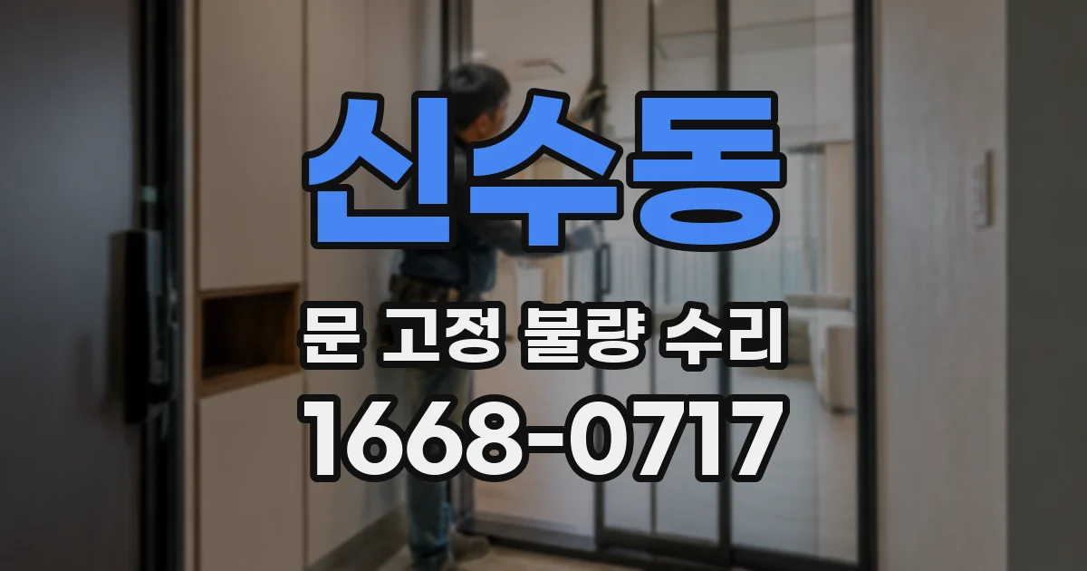 신수동 문 고정 불량 수리