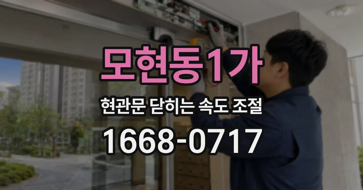 모현동1가 현관문 닫히는 속도 조절