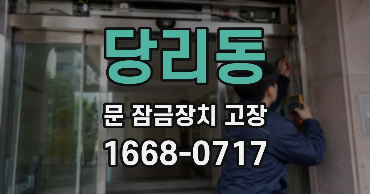 당리동 문 잠금장치 고장