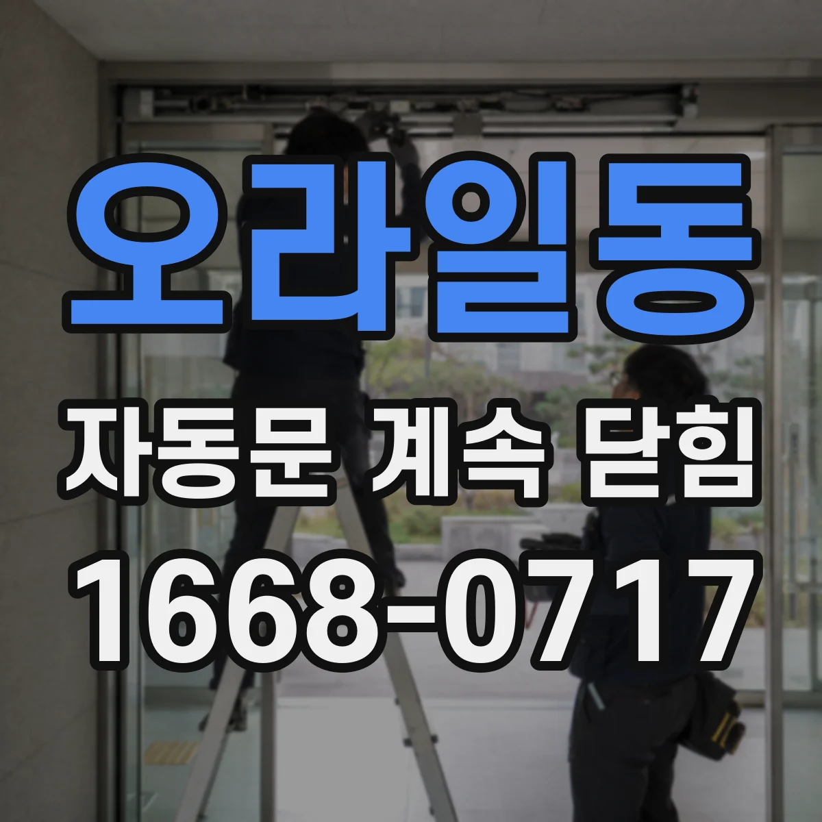 오라일동 자동문 계속 닫힘