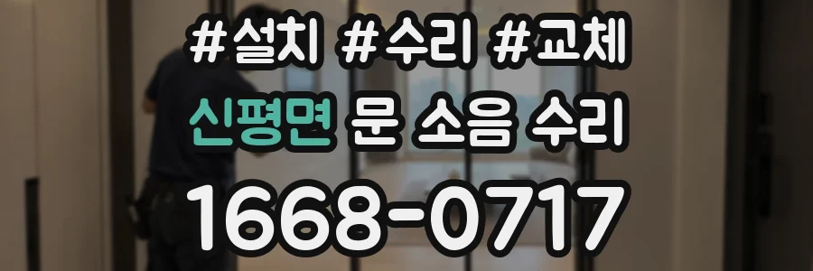 신평면 문 소음 수리