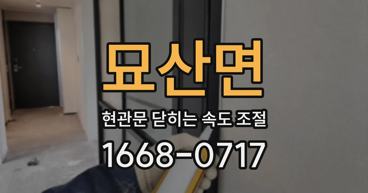 묘산면 현관문 닫히는 속도 조절