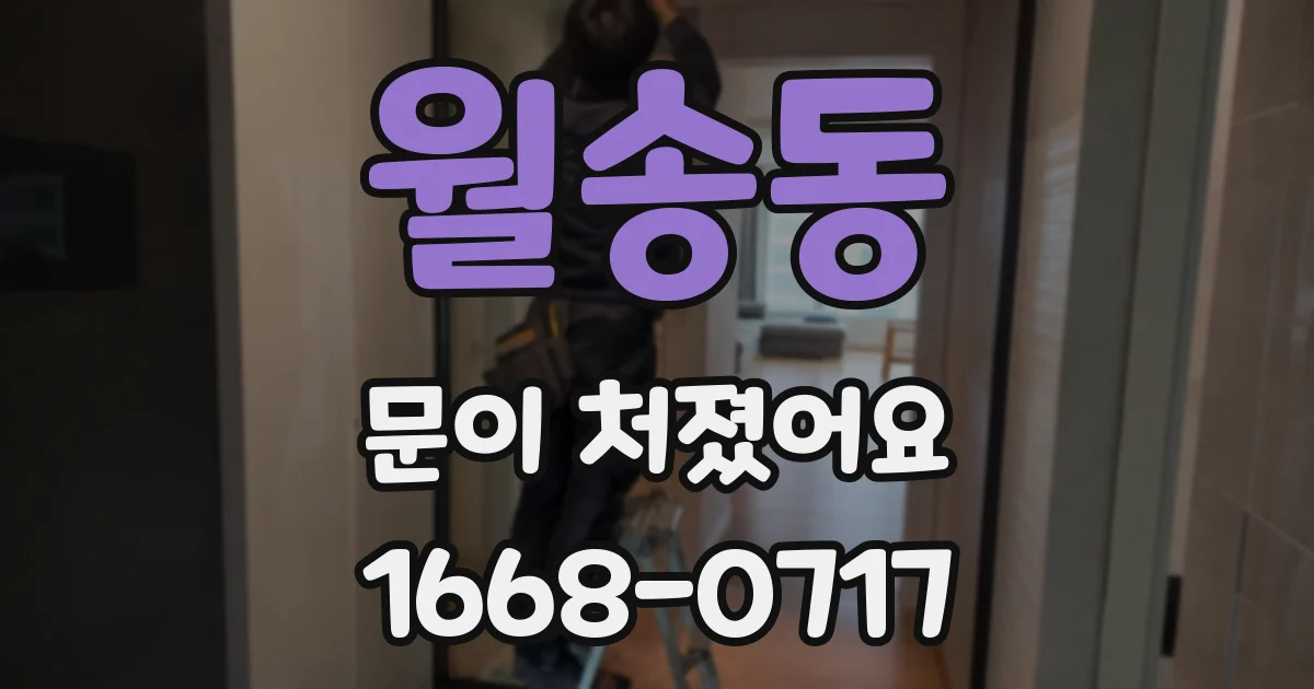 월송동 문이 처졌어요