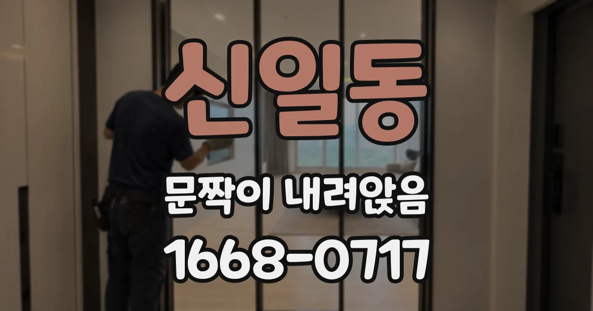 신일동 문짝이 내려앉음