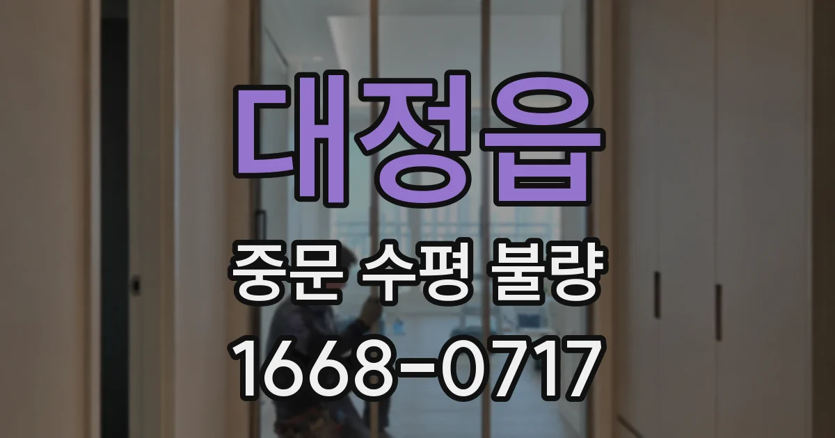대정읍 중문 수평 불량