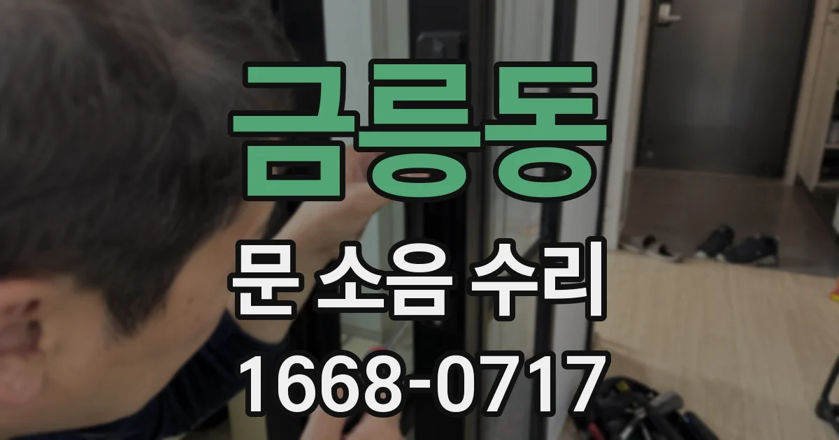 금릉동 문 소음 수리