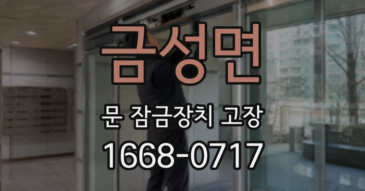 금성면 문 잠금장치 고장