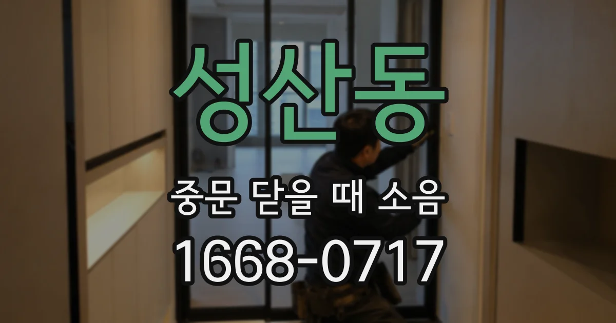 성산동 중문 닫을 때 소음