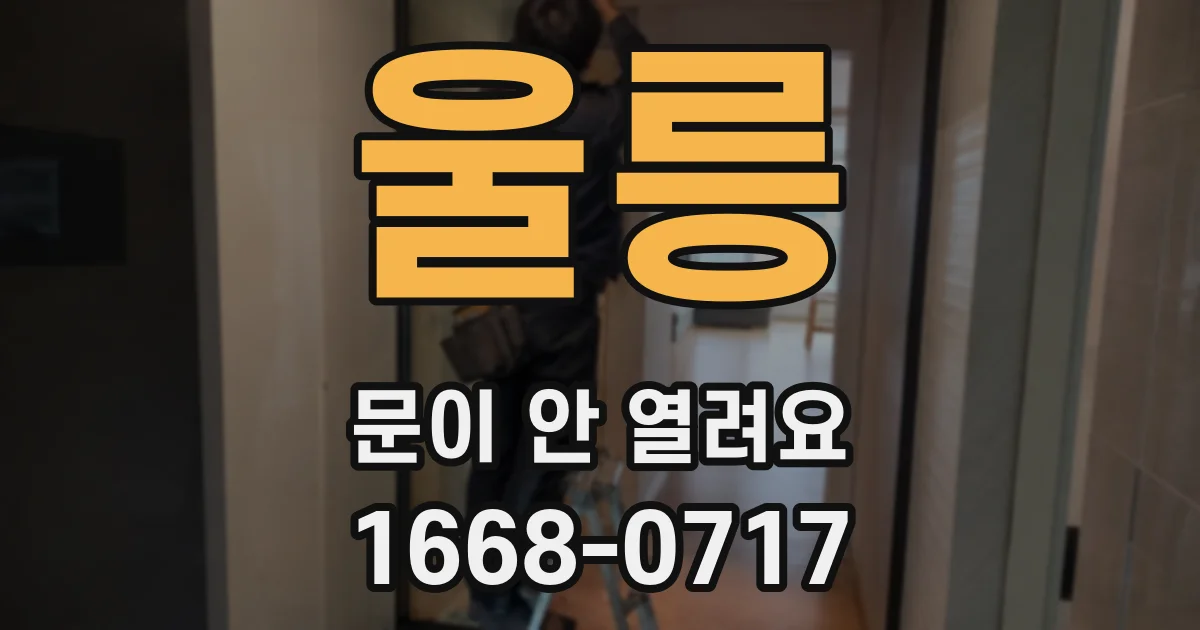 울릉 문이 안 열려요