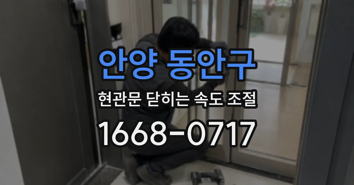 안양 동안구 현관문 닫히는 속도 조절