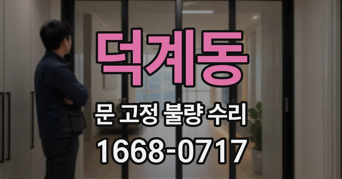 덕계동 문 고정 불량 수리