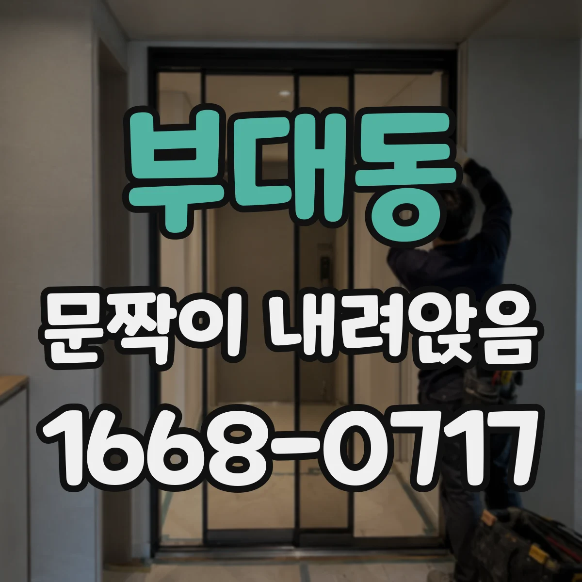 부대동 문짝이 내려앉음