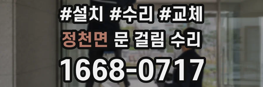 정천면 문 걸림 수리