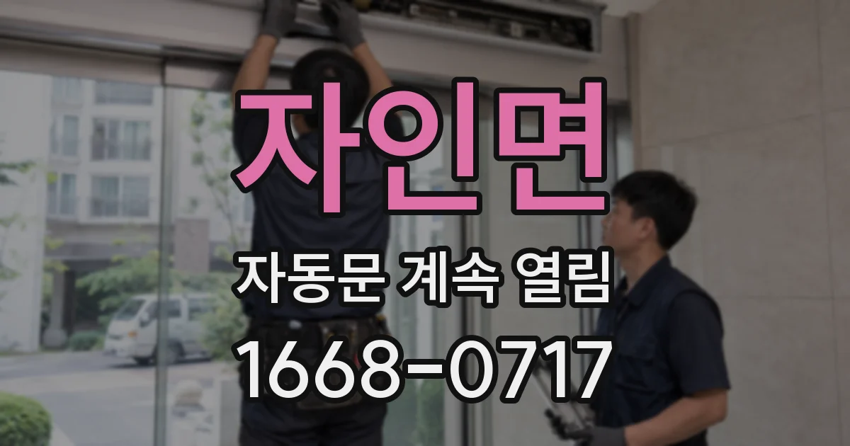 자인면 자동문 계속 열림