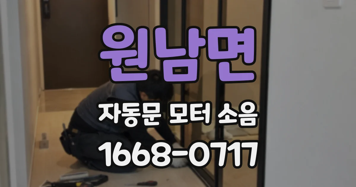 원남면 자동문 모터 소음